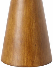Wood-Grain Cone Table Lamp