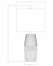 Ribbed Ceramic Table Lamp