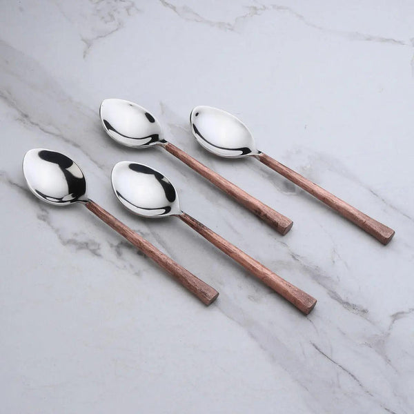 Copper-Handle Stainless Steel Table Spoon Set