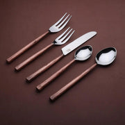 Textured Handle Stainless Flatware Set