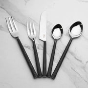 Textured Handle Stainless Flatware Set