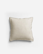 Cotton Throw Pillow with Charcoal Piping