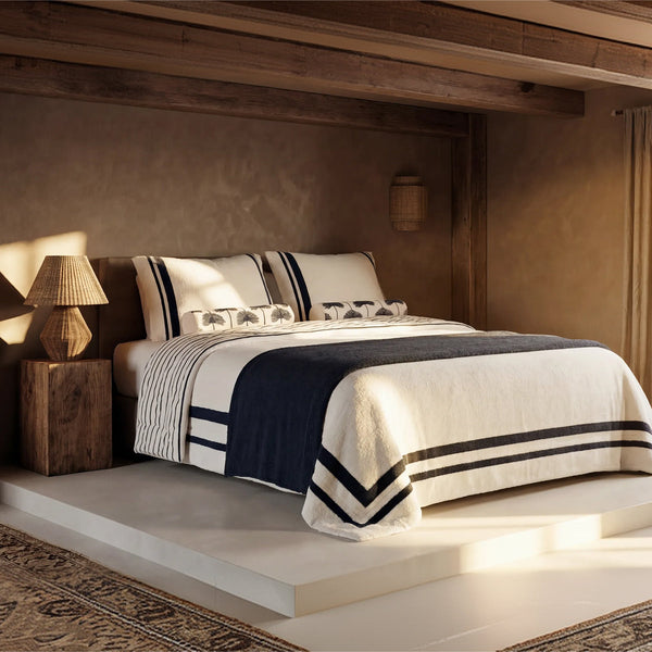 Striped Microfiber Pillow Sham Set