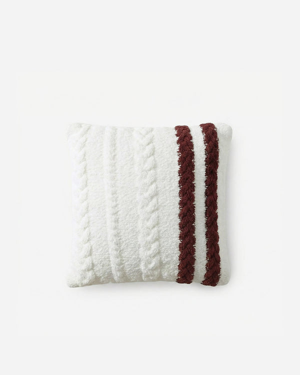 Braided Two-Stripe Soft Throw Pillow