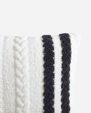 Braided Two-Stripe Soft Throw Pillow