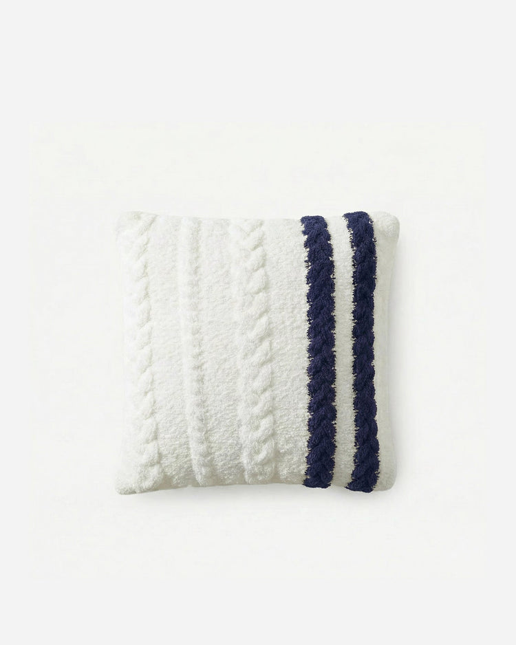 Braided Two-Stripe Soft Throw Pillow