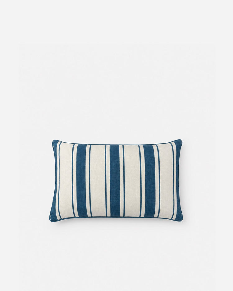 Striped Cotton Lumbar Pillow
