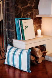 Striped Cotton Lumbar Pillow