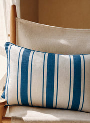 Striped Cotton Lumbar Pillow