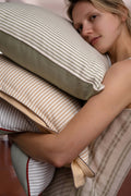 Reversible Cotton Stripe Throw Pillow