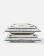 Striped Cotton Gauze Pillow Sham Set