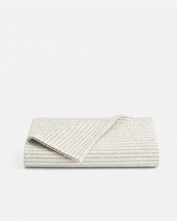Striped Cotton Gauze Flat Sheet