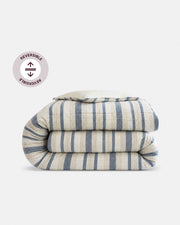 Reversible Striped Cotton Gauze Duvet Cover