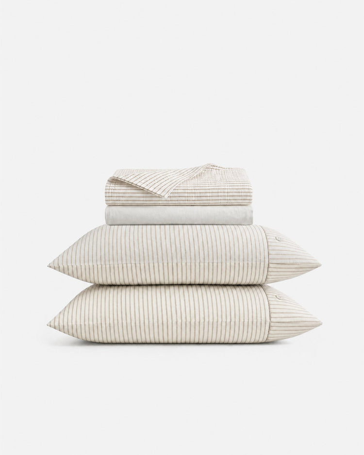 Cotton Gauze Stripe Sheet Set