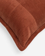 Cotton Corduroy Throw Pillow, 22 x 22 in