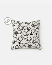 Lemon Print Reversible Outdoor Throw Pillow