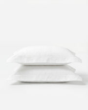 Cotton Sateen Embroidered Pillowcase Sham Set