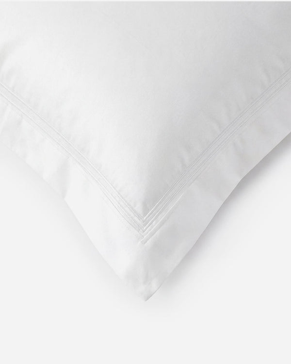 Cotton Sateen Embroidered Pillowcase Sham Set