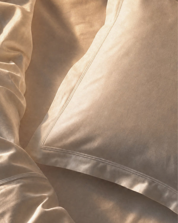 Cotton Sateen Embroidered Pillowcase Sham Set
