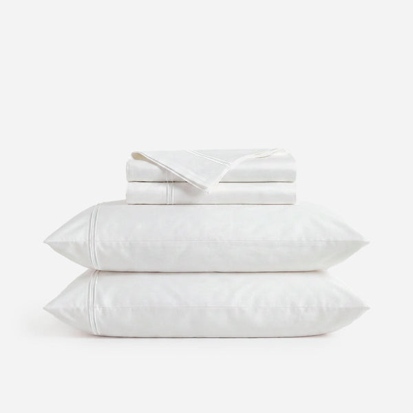 Cotton Sateen Embroidered Sheet Set