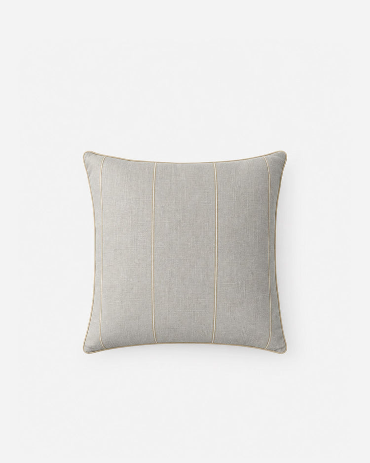 Piped Cotton Reversible Throw Pillow