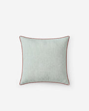 Reversible Striped Cotton Throw Pillow