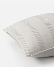 Reversible Striped Cotton Throw Pillow
