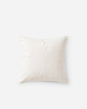 Off-White Palm Leaf Embroidered Cotton Pillow, 22 in