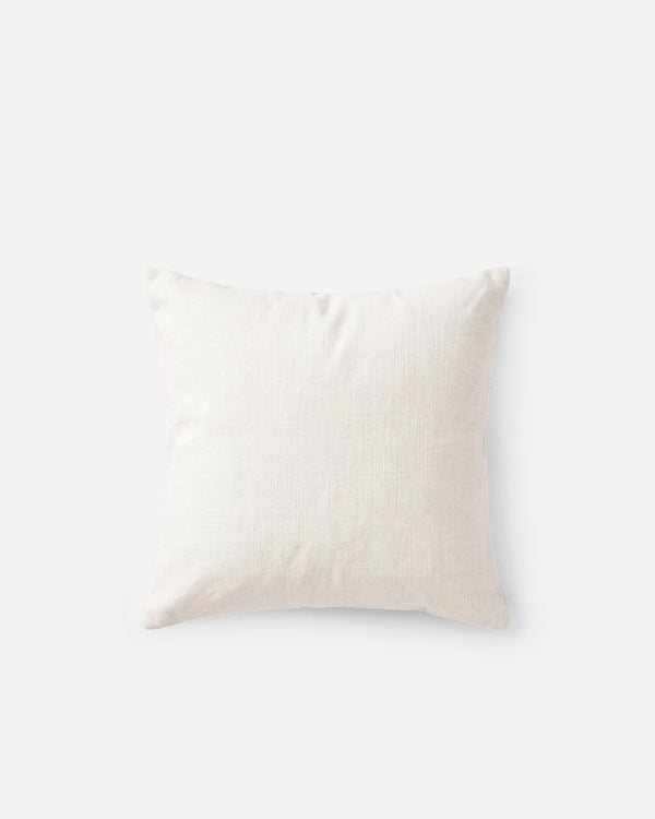 Off-White Palm Leaf Cotton Throw Pillow, 22 x 22 in