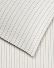 Striped Cotton Sateen Reversible Duvet Cover