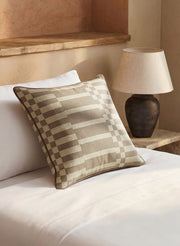 Cotton Slub Geometric Throw Pillow
