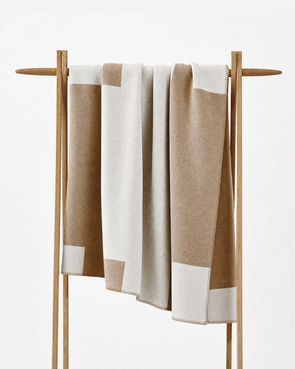 Cotton Modal Geometric Block Throw