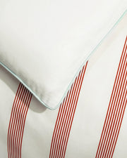 Reversible Stripe Cotton Sateen Duvet Cover