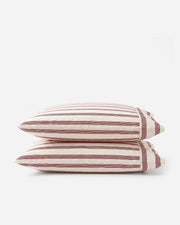Striped Cotton Sateen Fitted Sheet Set