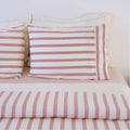Striped Cotton Sateen Fitted Sheet Set