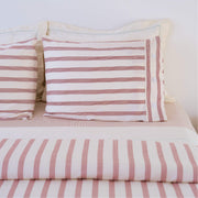 Striped Cotton Sateen Fitted Sheet Set