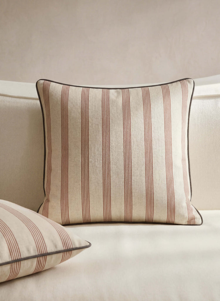 Striped Cotton Throw Pillow