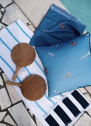 Striped Reversible Outdoor Throw Pillow