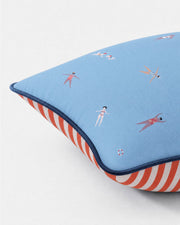 Striped Reversible Outdoor Throw Pillow