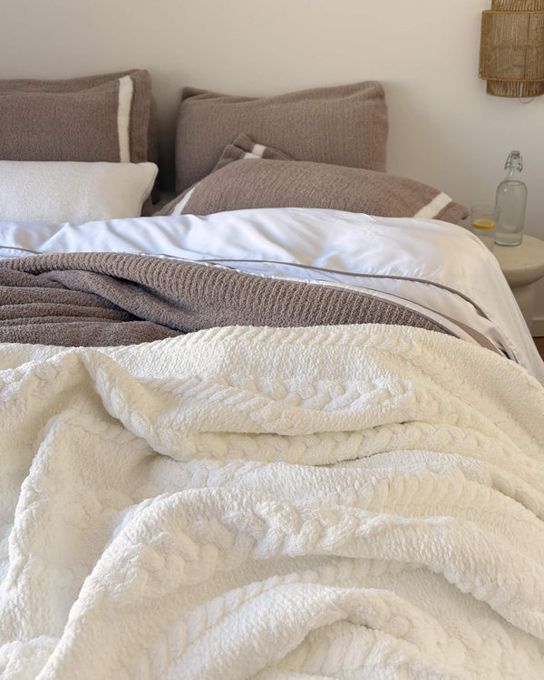 Striped Microfiber Pillow Sham Set