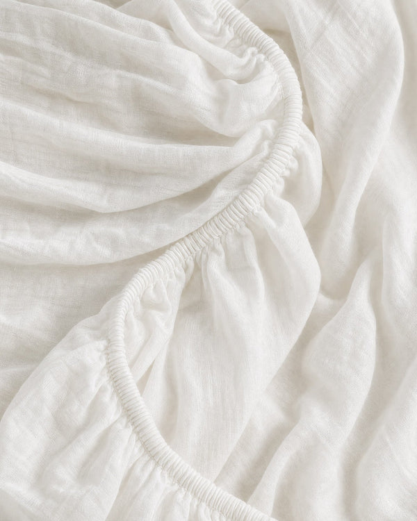 Cotton Gauze Stripe Fitted Sheet Set
