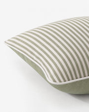 Reversible Cotton Stripe Throw Pillow