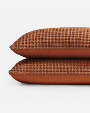 Waffle Bamboo Viscose Pillowcase Sham Set