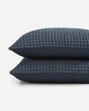 Waffle Bamboo Viscose Pillowcase Sham Set