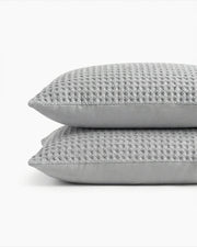 Waffle Bamboo Viscose Pillowcase Sham Set