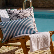 Striped Water-Resistant Outdoor Lumbar Pillow