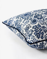 Floral Tile Cotton Throw Pillow