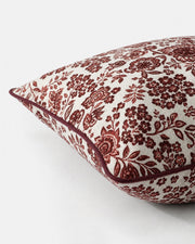 Floral Tile Cotton Throw Pillow