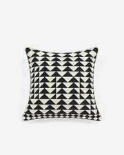 Triangle Grid Cotton Throw Pillow, 22 x 22 in