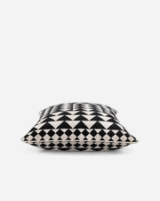 Triangle Grid Cotton Throw Pillow, 22 x 22 in